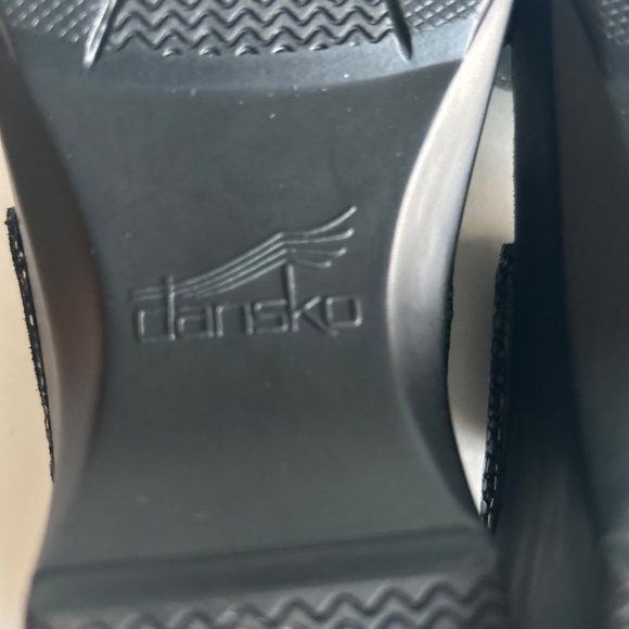 New Dansko Black Grey Leather Sandals Clogs size EUR 36, US 5.5 - Picture 9 of 15